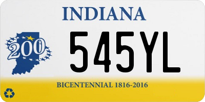 IN license plate 545YL