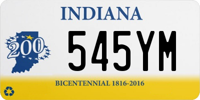 IN license plate 545YM