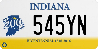 IN license plate 545YN