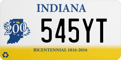 IN license plate 545YT