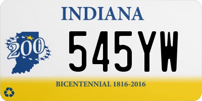 IN license plate 545YW