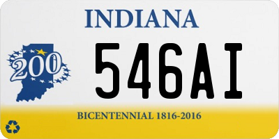 IN license plate 546AI