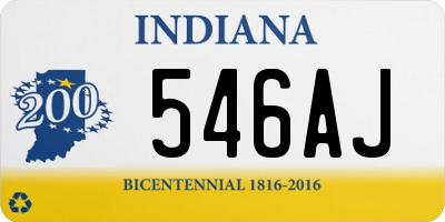 IN license plate 546AJ