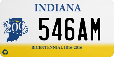 IN license plate 546AM