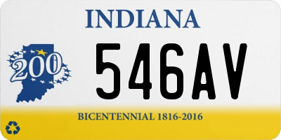 IN license plate 546AV