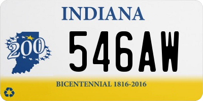 IN license plate 546AW