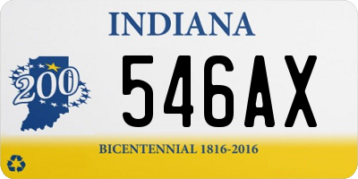 IN license plate 546AX