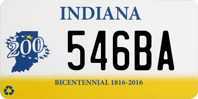 IN license plate 546BA