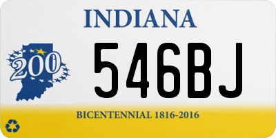 IN license plate 546BJ