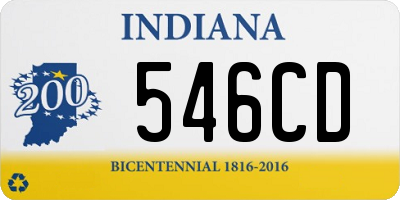 IN license plate 546CD