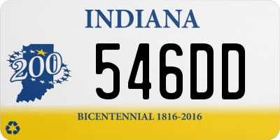 IN license plate 546DD