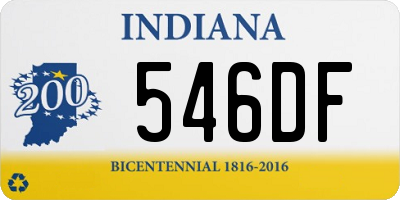 IN license plate 546DF