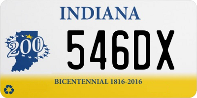 IN license plate 546DX