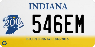 IN license plate 546EM