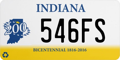 IN license plate 546FS