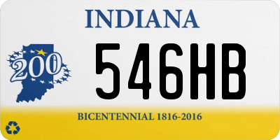 IN license plate 546HB