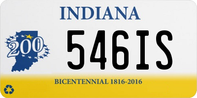 IN license plate 546IS
