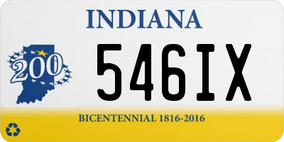 IN license plate 546IX