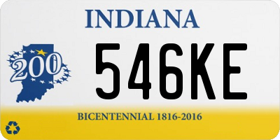 IN license plate 546KE