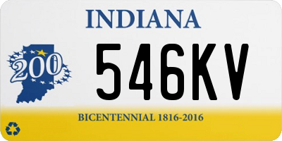 IN license plate 546KV