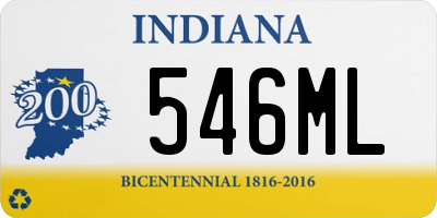 IN license plate 546ML