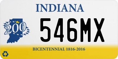 IN license plate 546MX