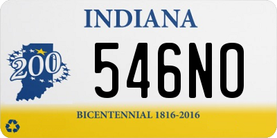 IN license plate 546NO