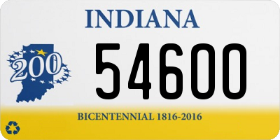 IN license plate 546OO