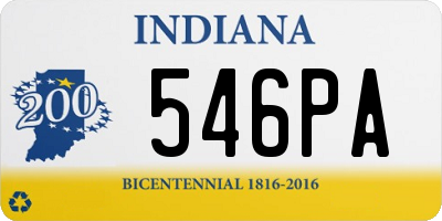 IN license plate 546PA