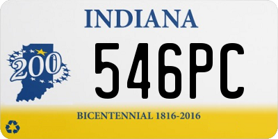 IN license plate 546PC