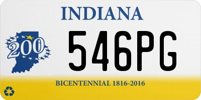 IN license plate 546PG