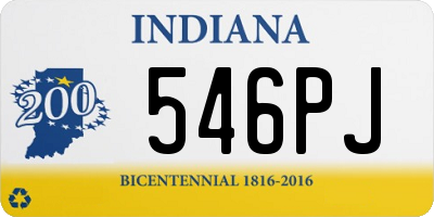 IN license plate 546PJ