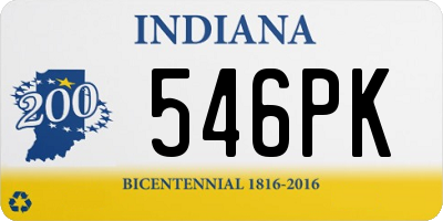 IN license plate 546PK