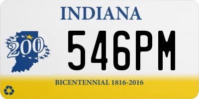 IN license plate 546PM