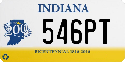 IN license plate 546PT