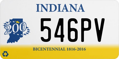 IN license plate 546PV