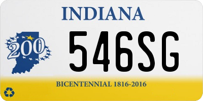 IN license plate 546SG