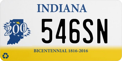 IN license plate 546SN