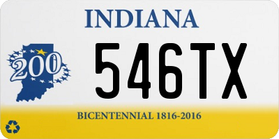 IN license plate 546TX