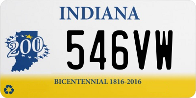 IN license plate 546VW