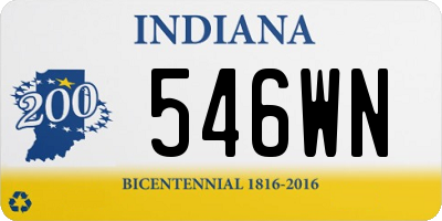 IN license plate 546WN