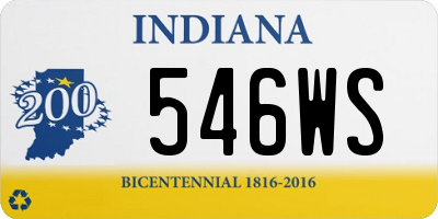 IN license plate 546WS