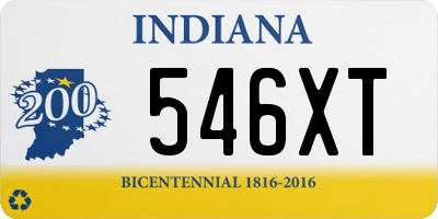 IN license plate 546XT