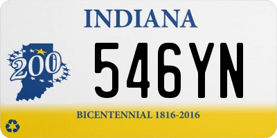 IN license plate 546YN