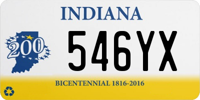 IN license plate 546YX