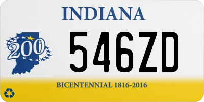 IN license plate 546ZD