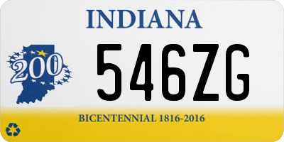 IN license plate 546ZG