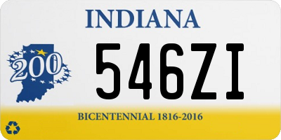 IN license plate 546ZI