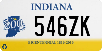 IN license plate 546ZK