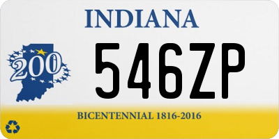 IN license plate 546ZP